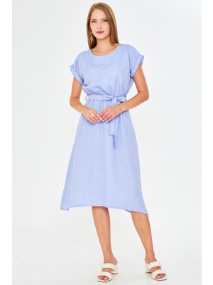 Armonika Kadın Beli Lastikli Bağlamalı Elbise ARM-18Y001133