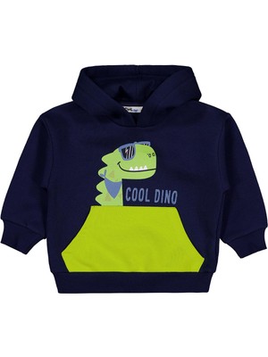 Civil Boys Dino Baskılı 2-5 Yaş Sweatshirt - Lacivert 4-5 Yaş