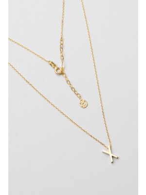 So CHIC My Story x Harfi 18 Ayar Sarı Altın Kaplama 45 cm Gümüş Kolye