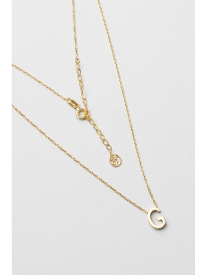 So CHIC My Story G Harfi 18 Ayar Sarı Altın Kaplama 45 cm Gümüş Kolye