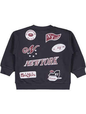 Civil Boys New York Baskılı 2-5 Yaş Sweatshirt - Gri 3-4 Yaş