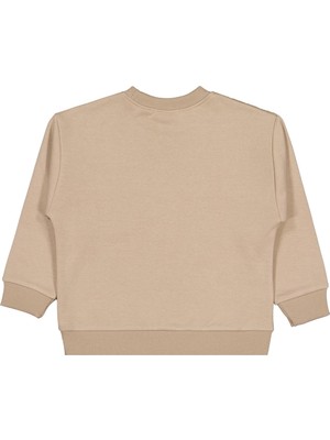 Civil Boys Peluş Garnili 2-5 Yaş Sweatshirt - Kahverengi 4-5 Yaş