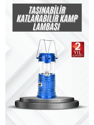 İlkyaz Fashion Kamp Lambası Güneş Enerjili LED Lamba Işıldak Şarjlı Powerbank Özellikli ILKYZ-KRGRS34