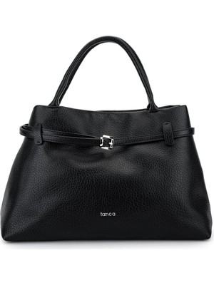 Tamer Tanca Kadın Suni Deri Siyah Floter Kol Çantası 1003 3034 Bn Cnt SK25-26 Sıyah Fltr
