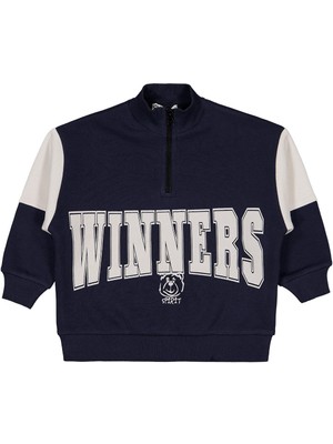 Civil Boys Winners Baskılı 2-5 Yaş Sweatshirt - Lacivert 3-4 Yaş