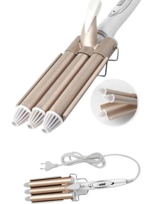 İlkyaz Fashion Wag Maşa Yeni Nesil Yüksek Isı Ayarlı Seramik Kaplama Saç Şekillendirici Doğal Bukle Ilkyz-Kr