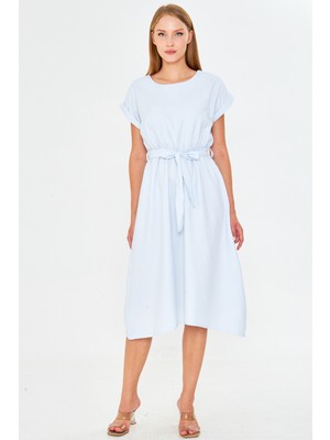 Armonika Kadın Beli Lastikli Bağlamalı Elbise ARM-18Y001133