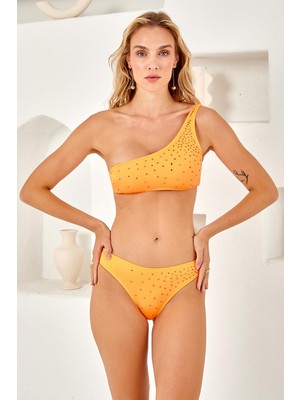 Lapieno Tek Omuz Taş Baskılı Bikini Takım
