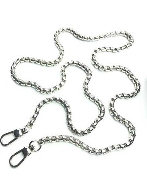 Orhan Çanta 120 cm Gümüş Renk Metal Çanta Zinciri - Yedek Omuz Askısı ve Çanta Sapı (Nikel Kaplama)