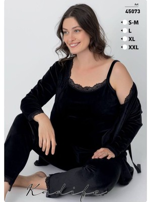 Kadife Üçlü Pijama (Fransız Kadife)