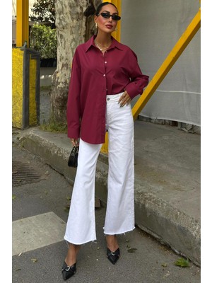 Lijuri Klasik Oversize Poplin Gömlek 3421 R8-H-K4