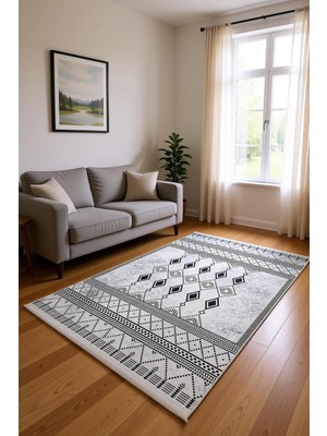 Blghome Dokuma Tabanlı Kolay Tamizlenir Dekoratif Halı BLG3826