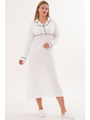 Mecit Pijama Mecit 6308 Ekru Kadın Gecelik