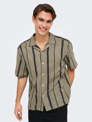 Only & Sons Onsstepan Loose Fıt 006 Shırt Erkek Gray Gömlek - 22033631