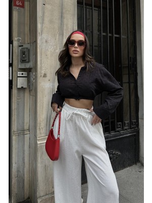 Lijuri Coline Fistolu Crop Gömlek 3254-08 R5-B-K4