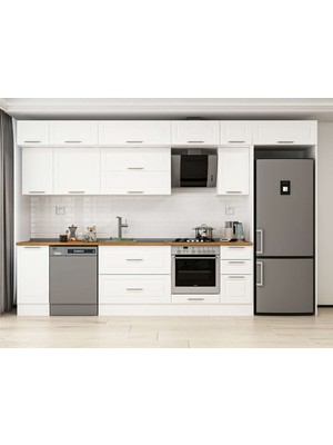 Alvinka 370X240 cm Mbr_c Mdf Mutfak Dolabı Beyaz Beyaz MB-E90S40S40-2