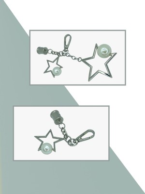 Orhan Çanta Incili Yıldız Çanta Süsü Gümüş 10 Lu Set