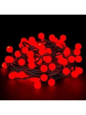 İlkyaz Fashion 5m 28 LED Kırmızı Işık Siyah Kablo Fişli ILKYZ-KRGRS34