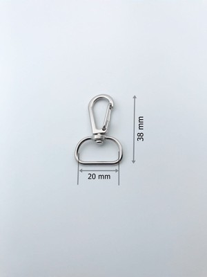 Orhan Çanta 2 cm Telli Kanca 50 Adet Gümüş Renk Anahtarlık Çanta Klipsi Aparat Kanca Aksesuar Malzeme Metal