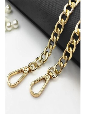 Orhan Çanta Yaylı Kancalı Altın Renk Zincirli Çanta Zincir Set - Zincir Uzunluk : 110 cm