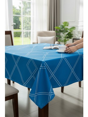 Pimula Home Su Itici Muşamba Kaplı Pamuklu Masa Örtüsü 140X140 cm | Piknik & Yer Sofrası Uyumlu