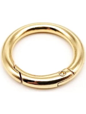 Orhan Çanta 2 cm Ithal Çanta Klipsi Yuvarlak Yaylı Aksesuar Altın 10 Adet - Metal Aksesuar