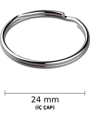 Orhan Çanta 200X Kalın Anahtarlık Halkası Nikel 24MM