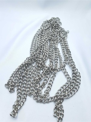 Orhan Çanta Gümüş Renginde 9 mm Metal Çanta Askı Zinciri (1 Pakette 1 Mt.)