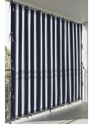 Ceylan Home 4 Tarafı Kuş Gözlü Bahçe Brandası | Dış Mekan Balkon, Garaj ve Teras Perdesi – Gri Beyaz