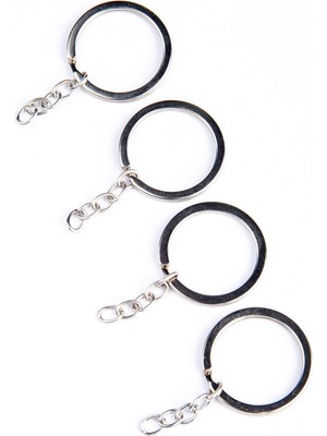 Orhan Çanta 50 Adet Zincirli Anahtarlık Halkası Amigurumi Makrome Anahtarlık