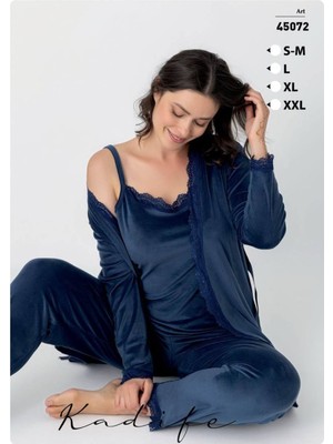 Kadife Üçlü Pijama (Fransız Kadife)