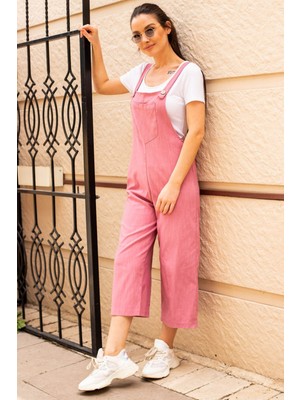 Armonika Kadın Açık Pembe Bahçıvan Tulum ARM-20K001117