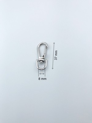 Orhan Çanta Köstek Telli Kanca 50 Adet Gümüş Renk Anahtarlık Çanta Klipsi Aparat Kanca Aksesuar Malzeme Metal