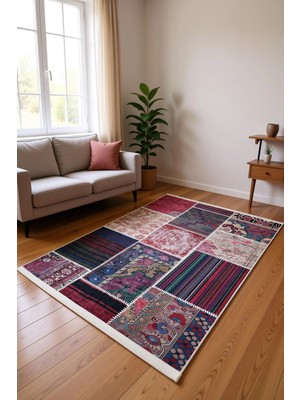 Blghome Dokuma Tabanlı Kolay Tamizlenir Dekoratif Halı BLG3822