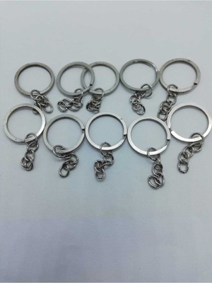 Orhan Çanta 2.5 cm Silver Anahtarlık Halkası 10 Adet
