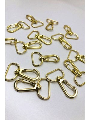 Orhan Çanta 30 Adet Gold Renk Makrome Anahtarlık Telli Kanca 4X2CM