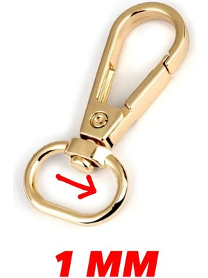 Orhan Çanta 1 cm - Paris Kanca Çanta Klips Metal Gümüş - 10 Adet - Metal Aksesuar