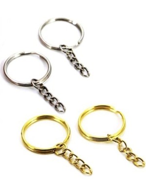 Orhan Çanta Anahtarlık Halkası Zincirli Altın Renk 25 Adet