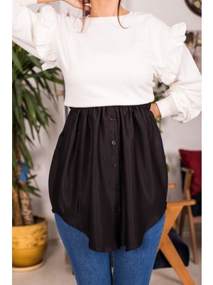 Armonika Kadın Beli Lastikli Etek ARM-25K001075