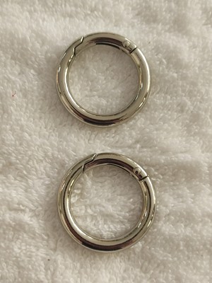 Orhan Çanta Yaylı Metal Halka Çanta Aksesuarı (2 Adet -Iç Çapı 2,5 Cm)