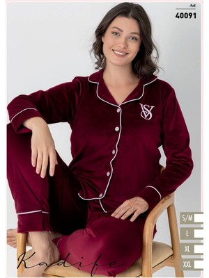 Polat Yıldız Kadife Pijama (Marka Detay)