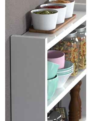 Mutfak Rafı Tezgah Üstü Organizer Beyaz