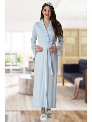 Mecit Pijama Mecit 5413 Mavi Kadın Sabahlık