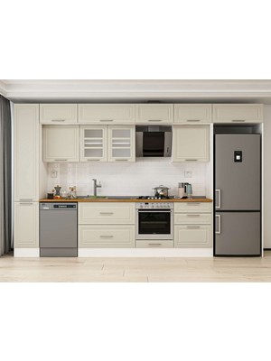 Alvinka 380X240 cm Mbr_c Mutfak Dolabı Beyaz Kumtaşı MBB-E80B40S60-3