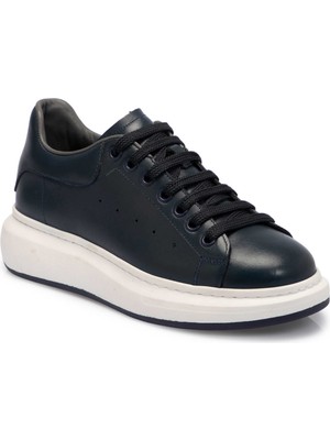 Tergan Lacivert Hakiki Deri Erkek Sneaker - E25S1AY57669-A31