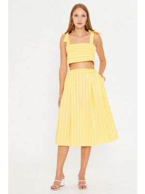 Armonika Kadın Sarı Büstiyer Etek Ikili Takım ARM-25Y001092