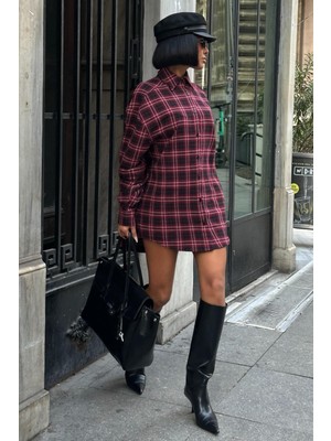 Lijuri Oduncu Tarzı Ekose Gömlek – Oversize Kalıp 3485-08 R4-D-K4