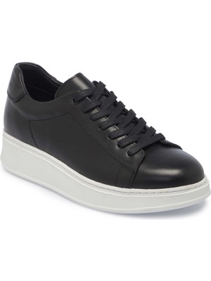 Tergan Siyah Hakiki Deri Erkek Sneaker - E25S1AY57542-A23