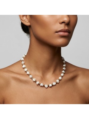 THEIA GemWorks Vaelis — Sedef, Siyah Inci & Elektro Lav Kolye