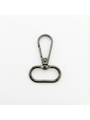 Orhan Çanta 1000 Adet 2.5 cm Yaylı Kanca Siyah Nikel (Antrasit) - Metal Çanta ve Cüzdan Askı Klipsi -